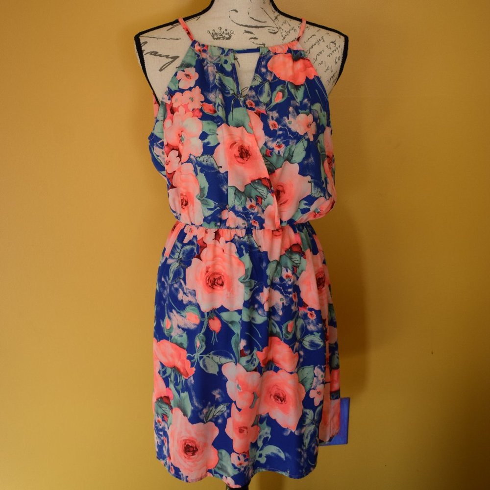 Peppermint Floral Dress Med